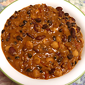  [Veggie Burger Bean Dinner is super-simple, tasty and quick!] 