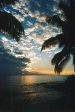  [Sunset with clouds from our HalePōhaku lānai] 
