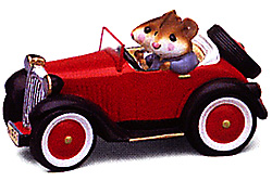 Wee Forest Folk sculpture M-132 Sunday Drivers in red by Willy